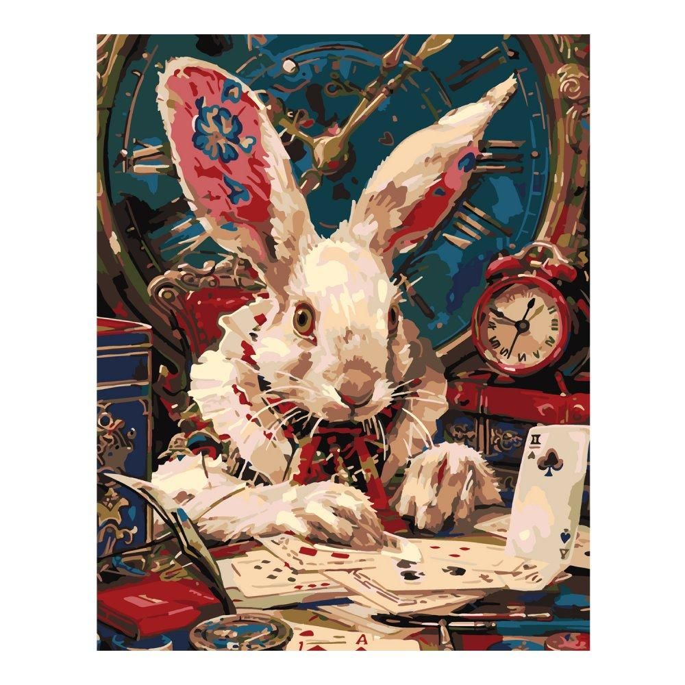 Картина по номерам 40*50см "Белый кролик" (на подрам.) (Lori) Картина по номерам 40*50см "Белый кролик" (на подрам.) (Lori)