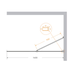 Душевая перегородка Cezares LIBERTA-L-1-TB-140-C-NERO