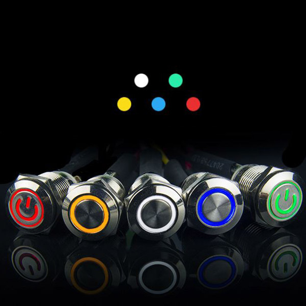 Кнопка М12LED/3-6В - зеленая