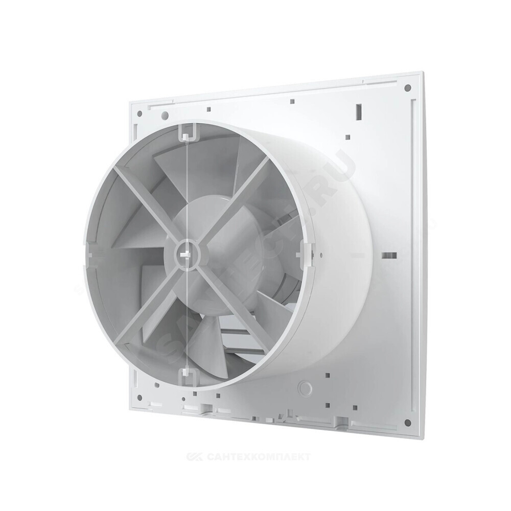 Вентилятор накладной D100 с обратным клапаном белый AURAMAX OPTIMA 4C