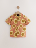 Рубашка с коротким рукавом для мальчика Next AB6-467, Светло-коричневый