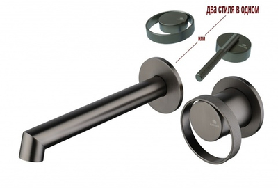 19144-Q Встроенный смес для рак. (ГРАФИТ) GANZER   (10/1шт)