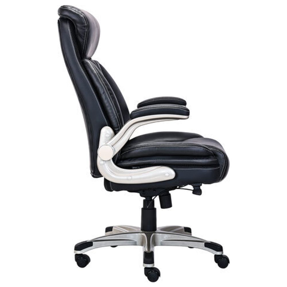 Кресло HAWASAN (ХАВАСАН) "Target EX-567", откидные подлокотники, рециклированная кожа, черное, 532974