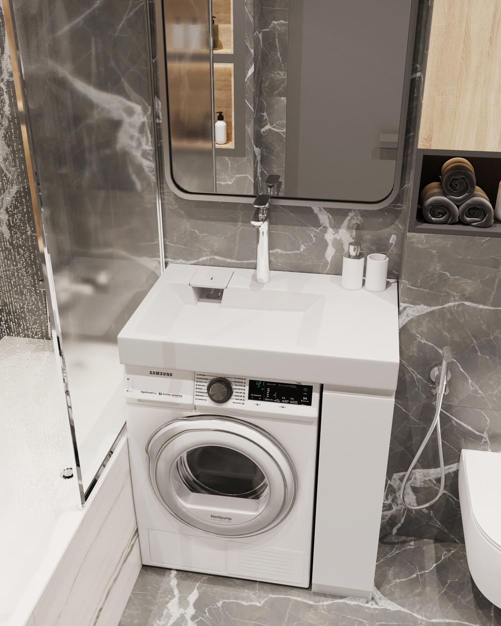 Раковина над стиральной машиной Orion Left 800*550*95