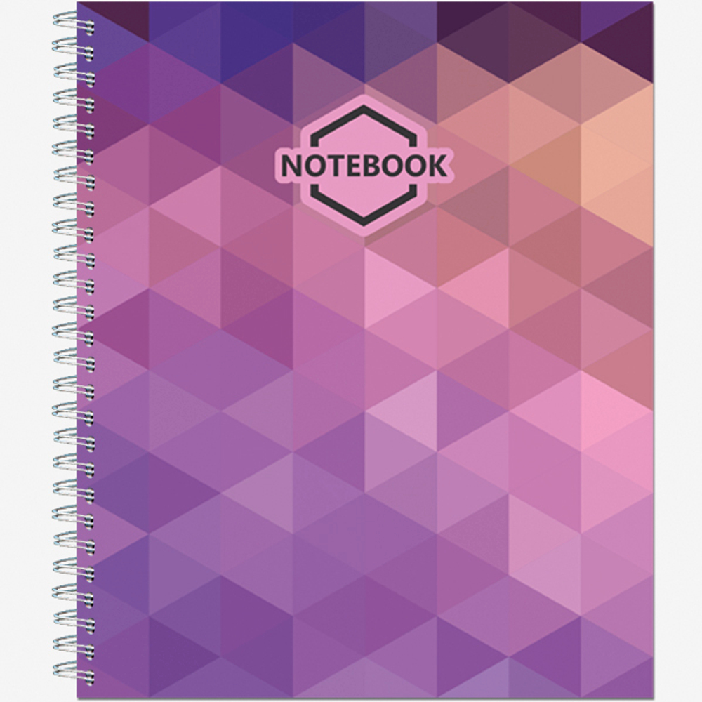 Тетрадь общая 96 листов на металлическом гребне  "Яркий Офис"