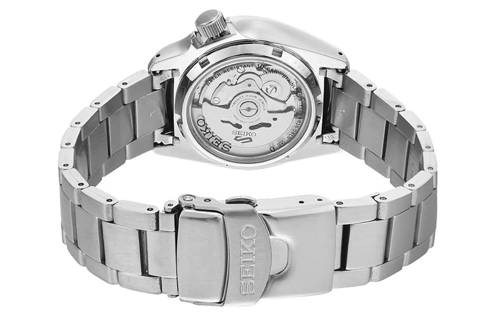 SEIKO Automatic Mechanical Movement Stainless Steel Strap Watch Men"s Watches Black Dial SRPE51K1