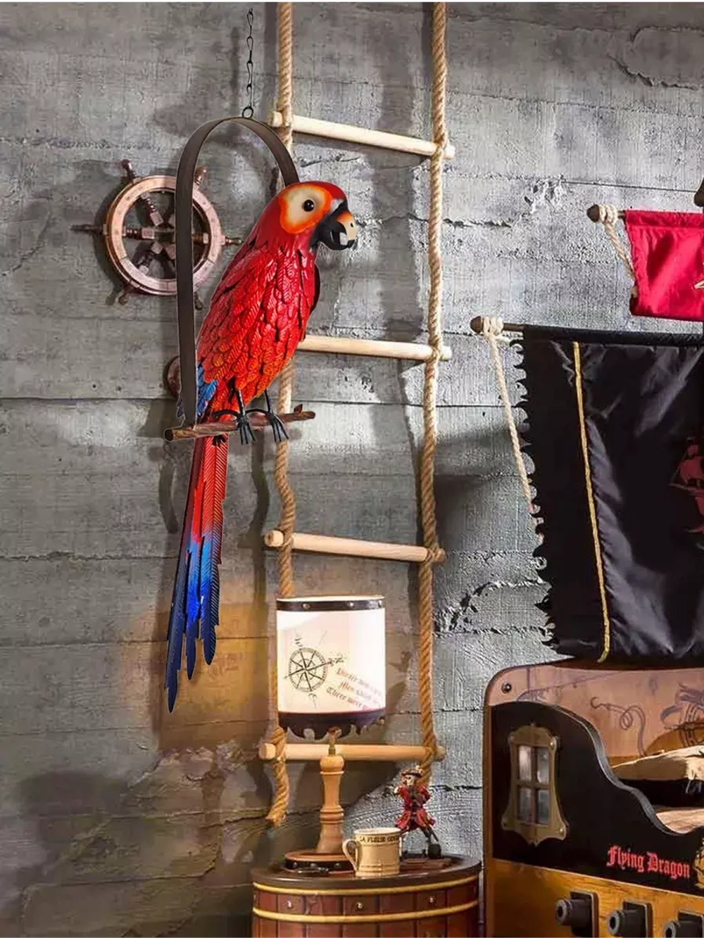 Декор на стену для интерьера "Попугай" 60 см