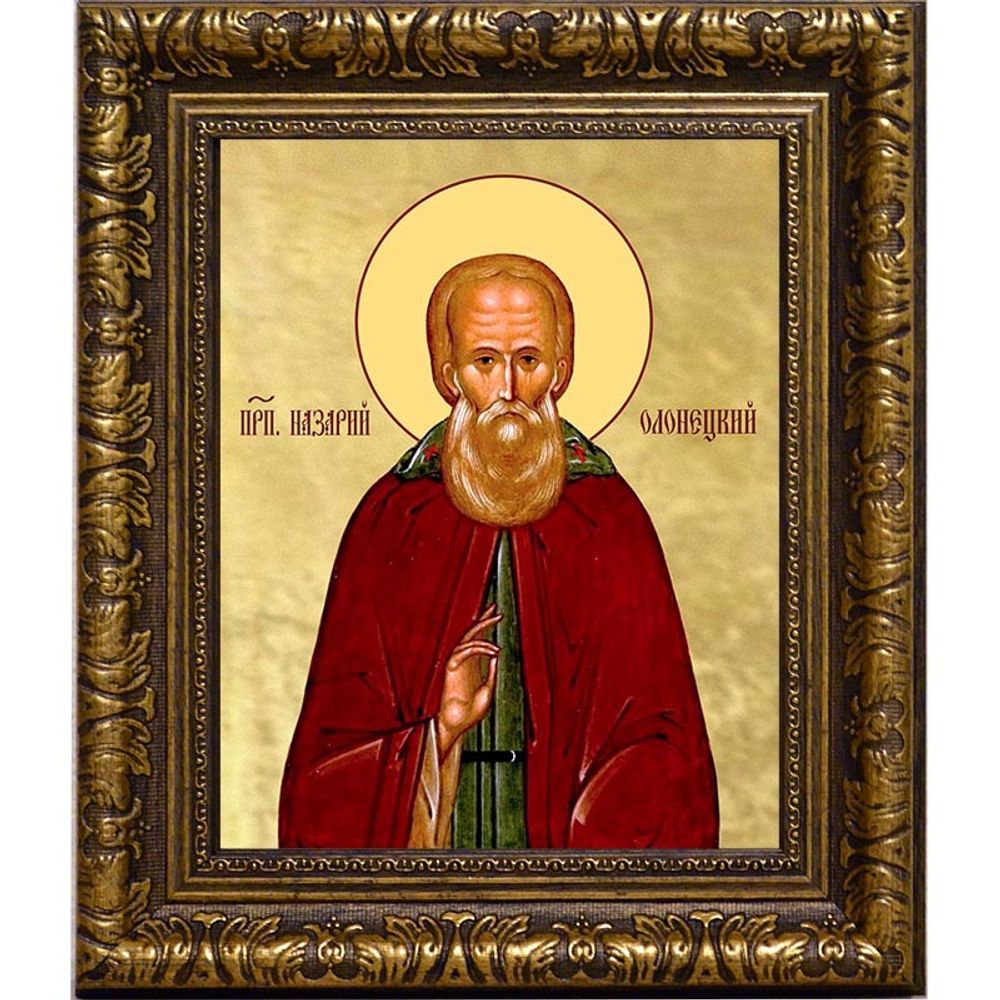 Назарий Олонецкий Преподобный. Икона на холсте.