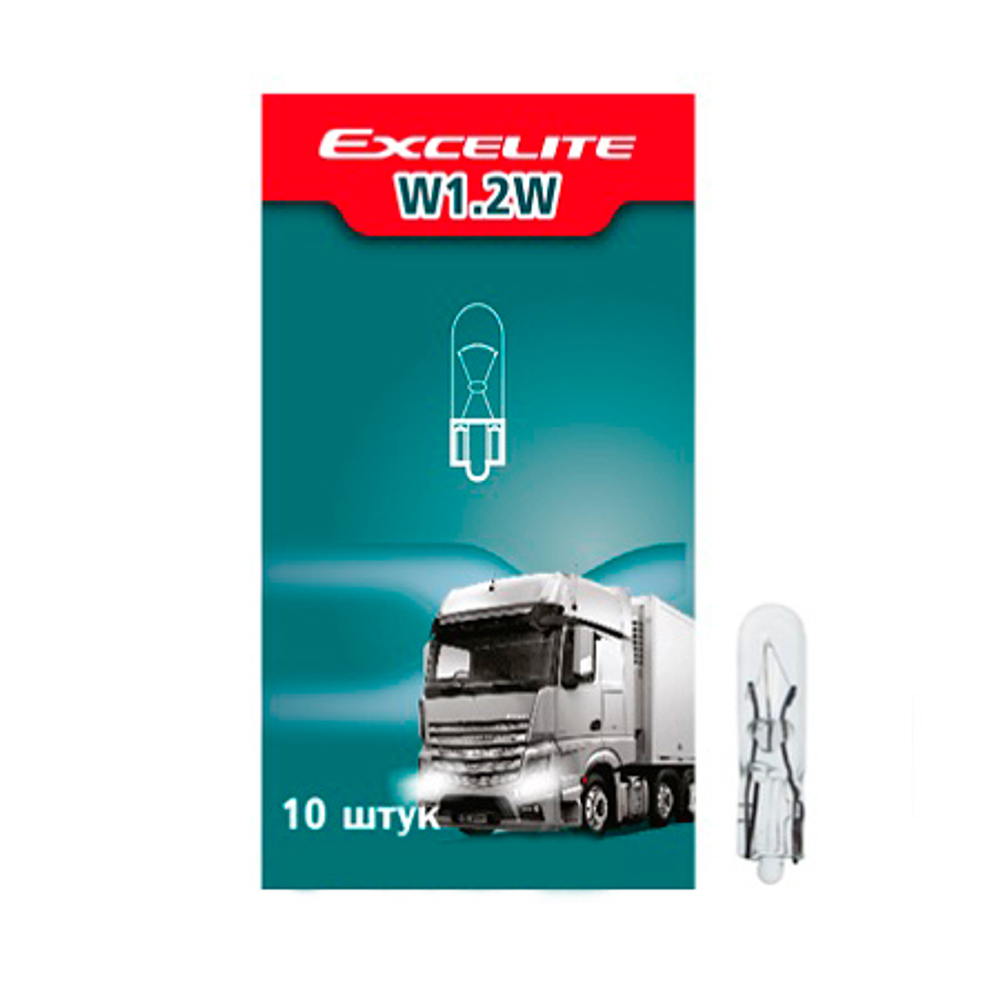 Лампа W1,2W 24V 1,2W ST W2x4,6d Excelite грузовая приборка