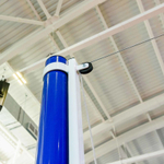 Стойки волейбольные универсальные со стаканами, крышками и механизмом натяжения троса