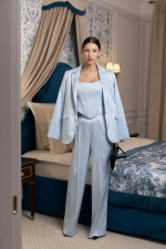 Жакет из голубого атласа SHARO