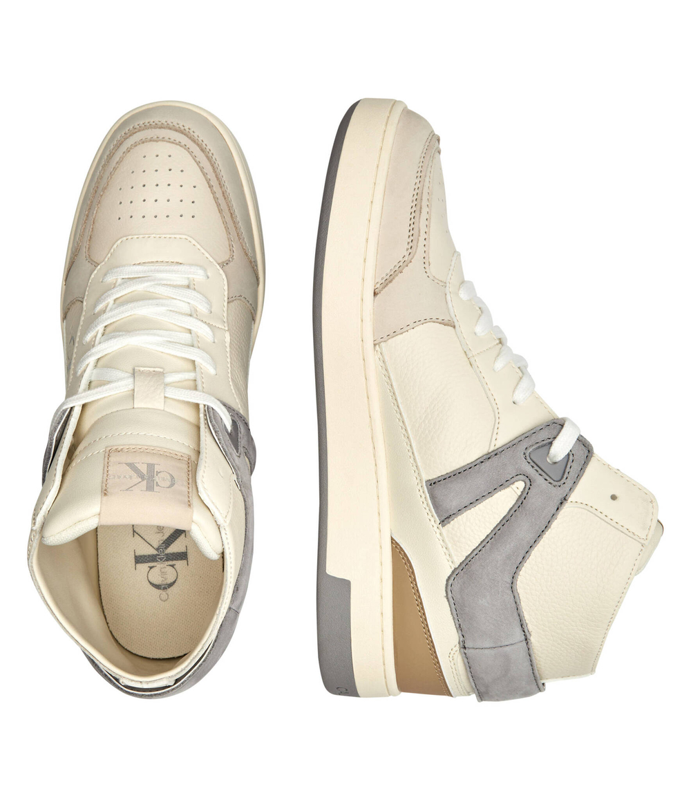 Кожаные кроссовки CALVIN KLEIN JEANS - экрю(YM0YM01109)