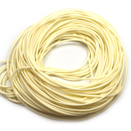 Шнур вощеный молочный 1 мм (5 метров)