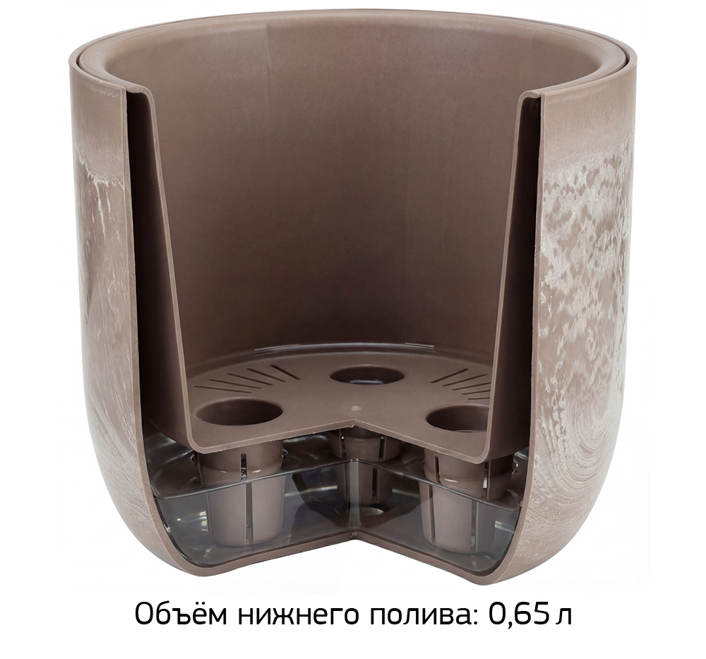 Кашпо МИКРИТ D=180см 1,9 л со вставкой 18*18*16,5 см М3265