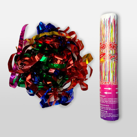 Пневмохлопушка 30см Серпантин Металлизированный