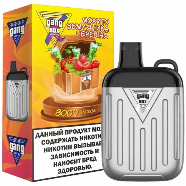 Одноразовый Pod GANG BOX - Мохито Земляника Черешня (8000 затяжек)