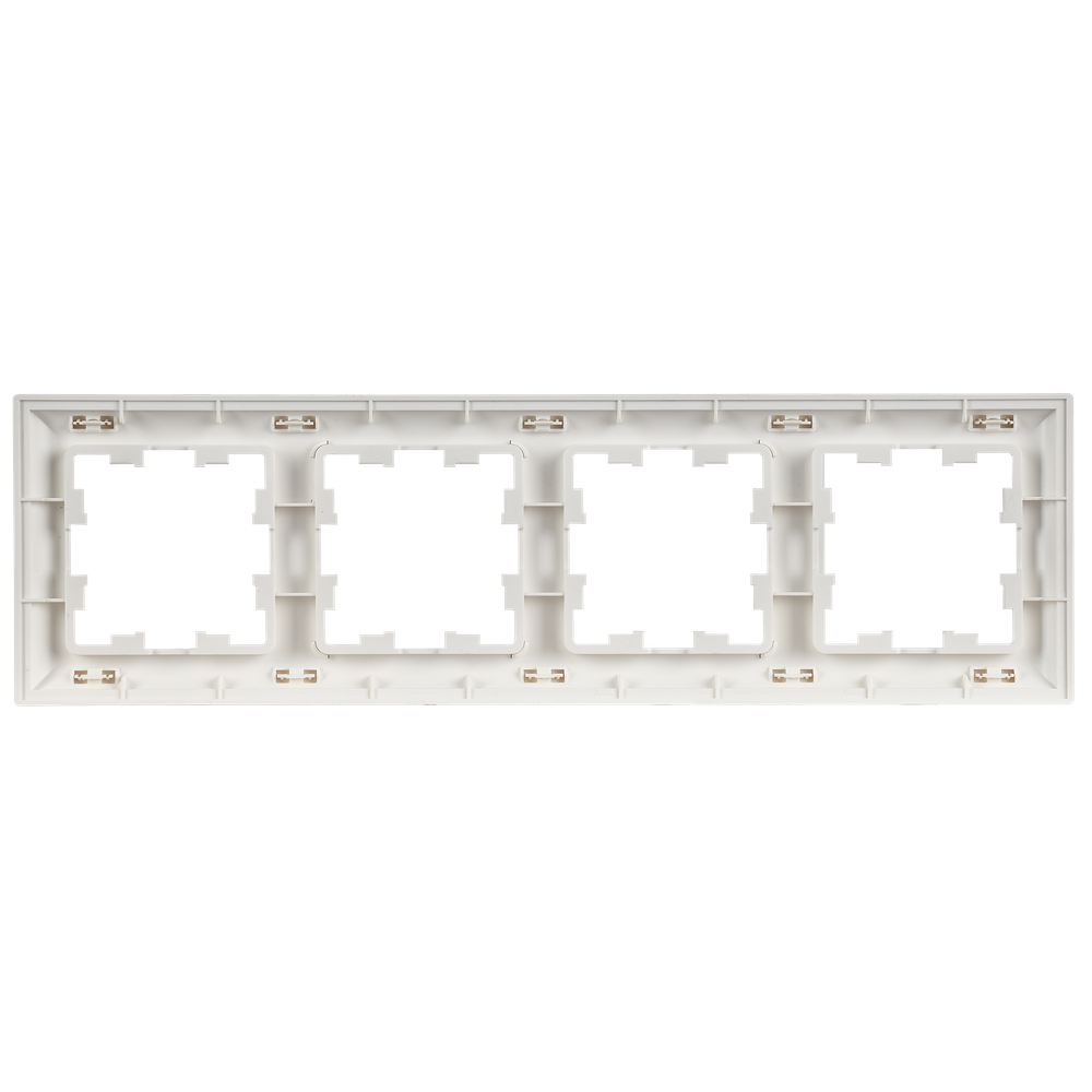 BRITE Рамка 4-местная РУ-4-БрАБ арктический белый/белый IEK