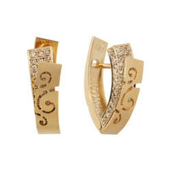 Серьги с Бриллиантами Шампань, E0003-1/73