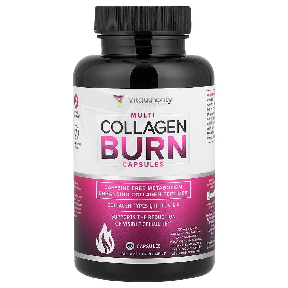 Vitauthority, Multi Collagen Burn, 60 капсул
