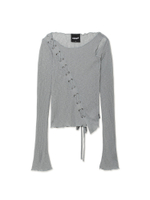Женский Джемпер Grey Lace Up Asymmetric