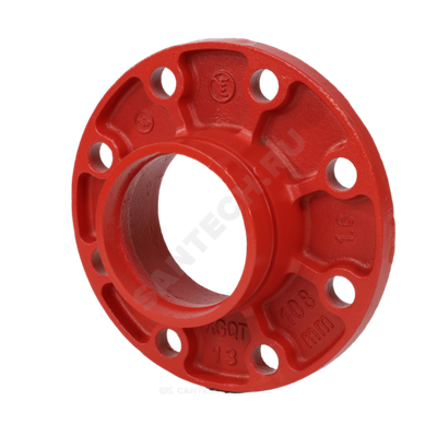 Адаптер фланцевый под муфту грувлок ковкий чугун XGQT13 Ду100 (Дн108) Ру16 JIANZHI