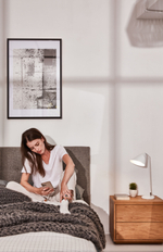 Abilen Прикроватная тумбочка из шпона дуба 53,4 x 44 см