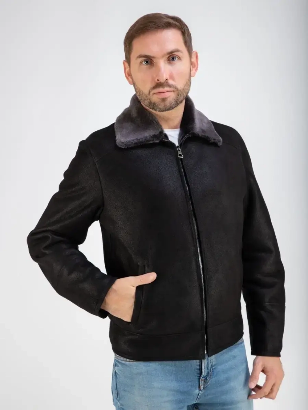 Дубленка мужская зимняя натуральная Турция