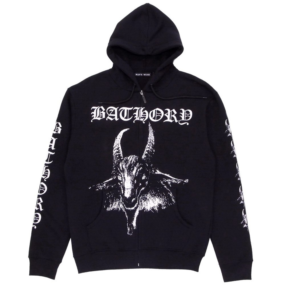 Толстовка на молнии Bathory Goat logo (093)