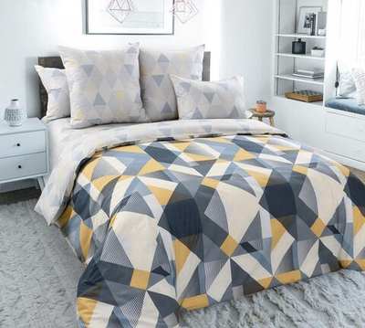 Постельное белье перкаль на резинке 2-спальное Гетсби 1