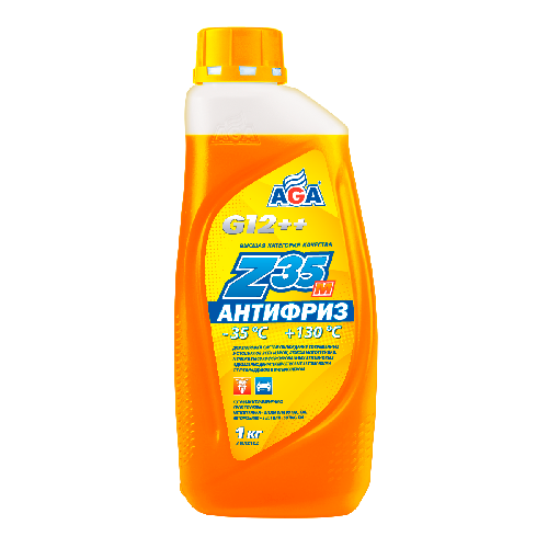 Антифриз готовый AGA Z-35 G12++ оранжевый (1кг)