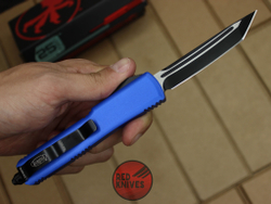 Нож Microtech Ultratech T/E - синяя рукоять, танто черный клинок + запчасти RK-377