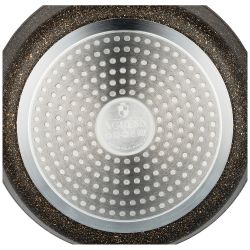 СКОВОРОДА AGNESS ГЛУБОКАЯ С АНТИПРИГАРНЫМ "МРАМОРНЫМ" ПОКРЫТИЕМ, СЕРИЯ GRANITE, 24Х6,1СМ