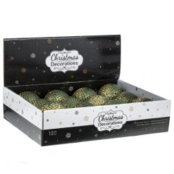 GAEM Набор из 12шт Украшение новогоднее "Шар", D 8 см, L35 W27 H8,5 см