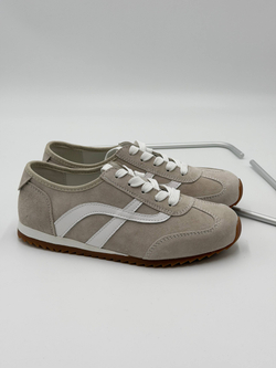 Кроссовки женские натуральная кожа арт. 251-5 цвет "бежево-серый"