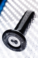 Черный стеклянный мини-вибратор - 10 см. (Цвет: черный)