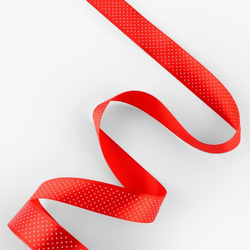 Атласная лента в горошек 25 мм