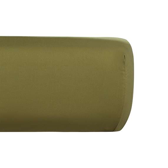 Простыня на резинке из премиального сатина светло-серого цвета из коллекции essential,  160х200х30 с