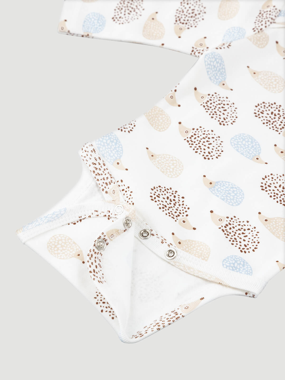 Боди Mjölk Ёжики на экрю с длинным рукавом