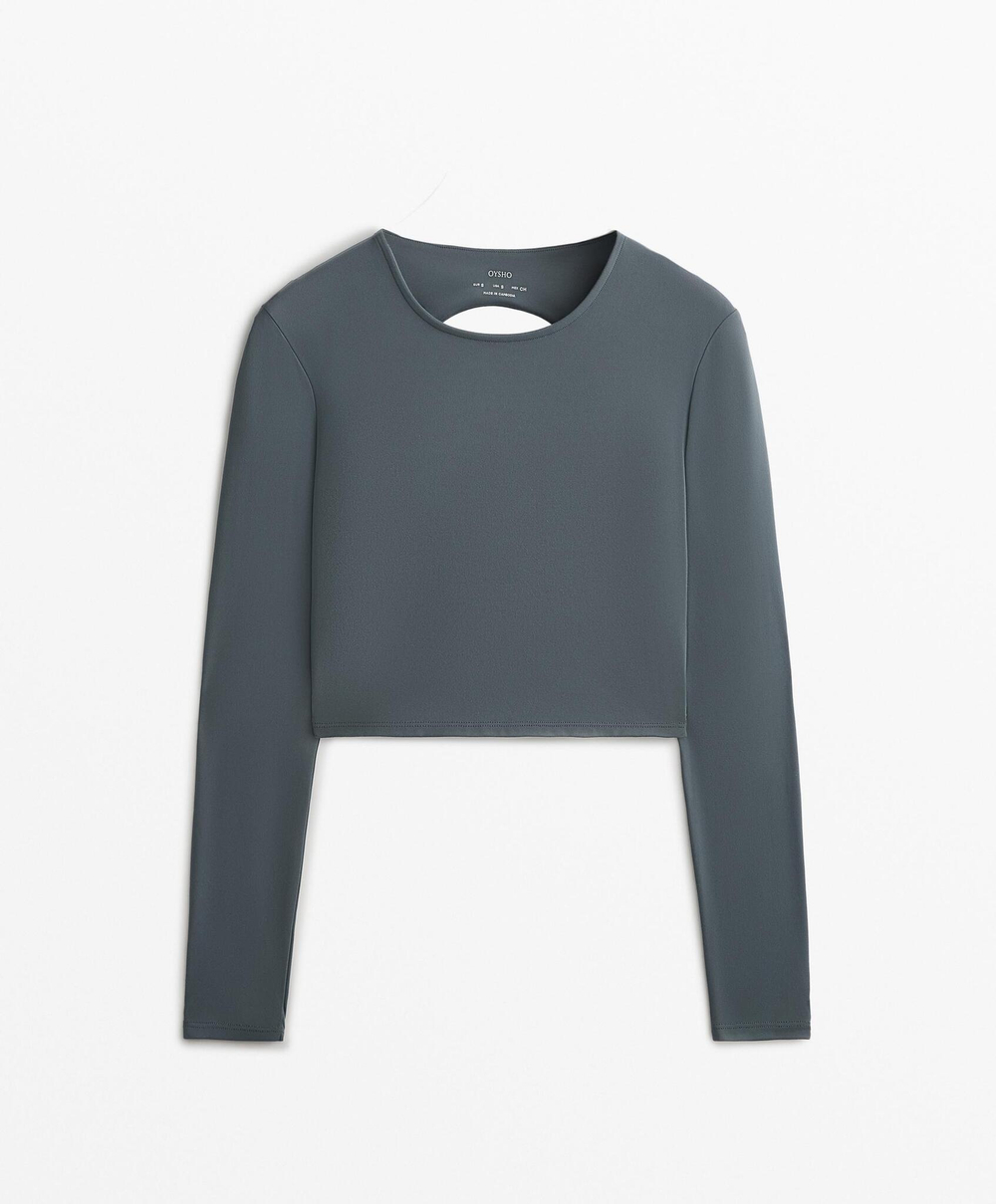 Oysho Футболка с длинным рукавом Comfortlux, масляно-синий