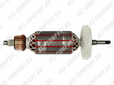 Якорь мшу Интерскол 125/ 900 (резьба, D:6/8/35/23/7-мм, L:160-мм) [AEZ]