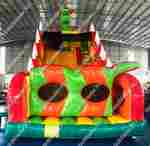 Батут-горка "Дракон 3" с шипами, 11*6*8,5 м