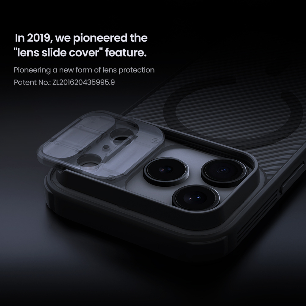 Чехол прозрачный тонированный c MagSafe на iPhone 17 Pro, серия CamShield Pro Magnetic (обновленная двойная защитная шторка для камеры) от Nillkin