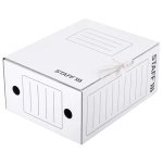 Папка архивная с завязками А4 (325х250 мм), 150 мм, до 1400 листов, микрогофрокартон, БЕЛАЯ, STAFF