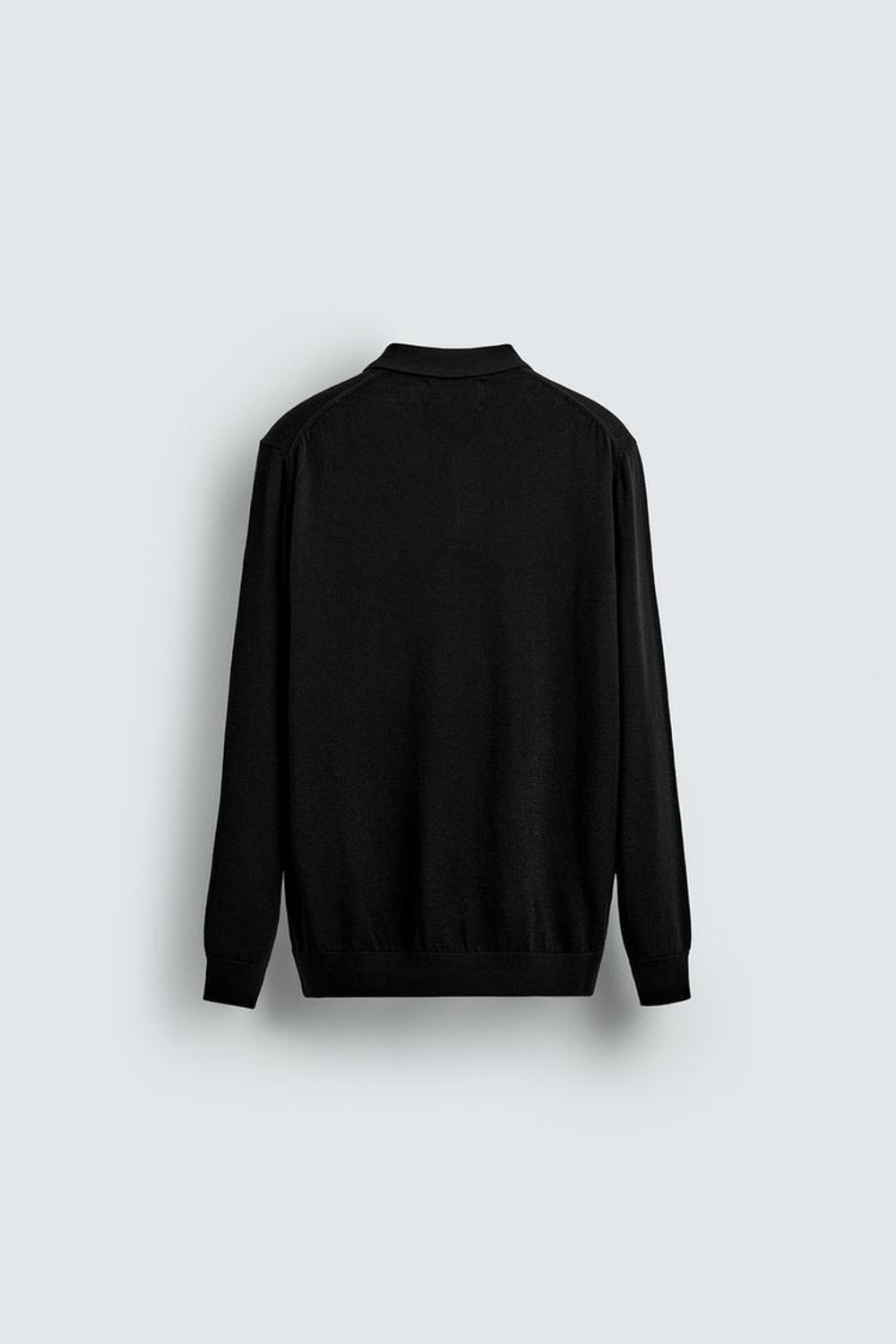 ZARA ПОЛО ИЗ ШЕРСТИ, ЧЕРНЫЙ