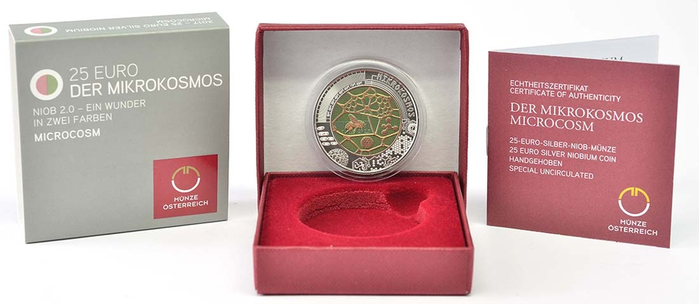 АВСТРИЯ, 2017, 25 ЕВРО [БИМЕТАЛЛ: СЕРЕБРО + НИОБИЙ]