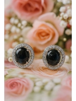 Серьги серебряные с лабрадоритом