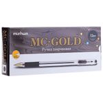 Ручка шариковая MunHwa "MC Gold" черная, 0,5мм, грип, штрих-код