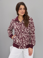 Толстовка К-184/бордо-треугольникиабстракция