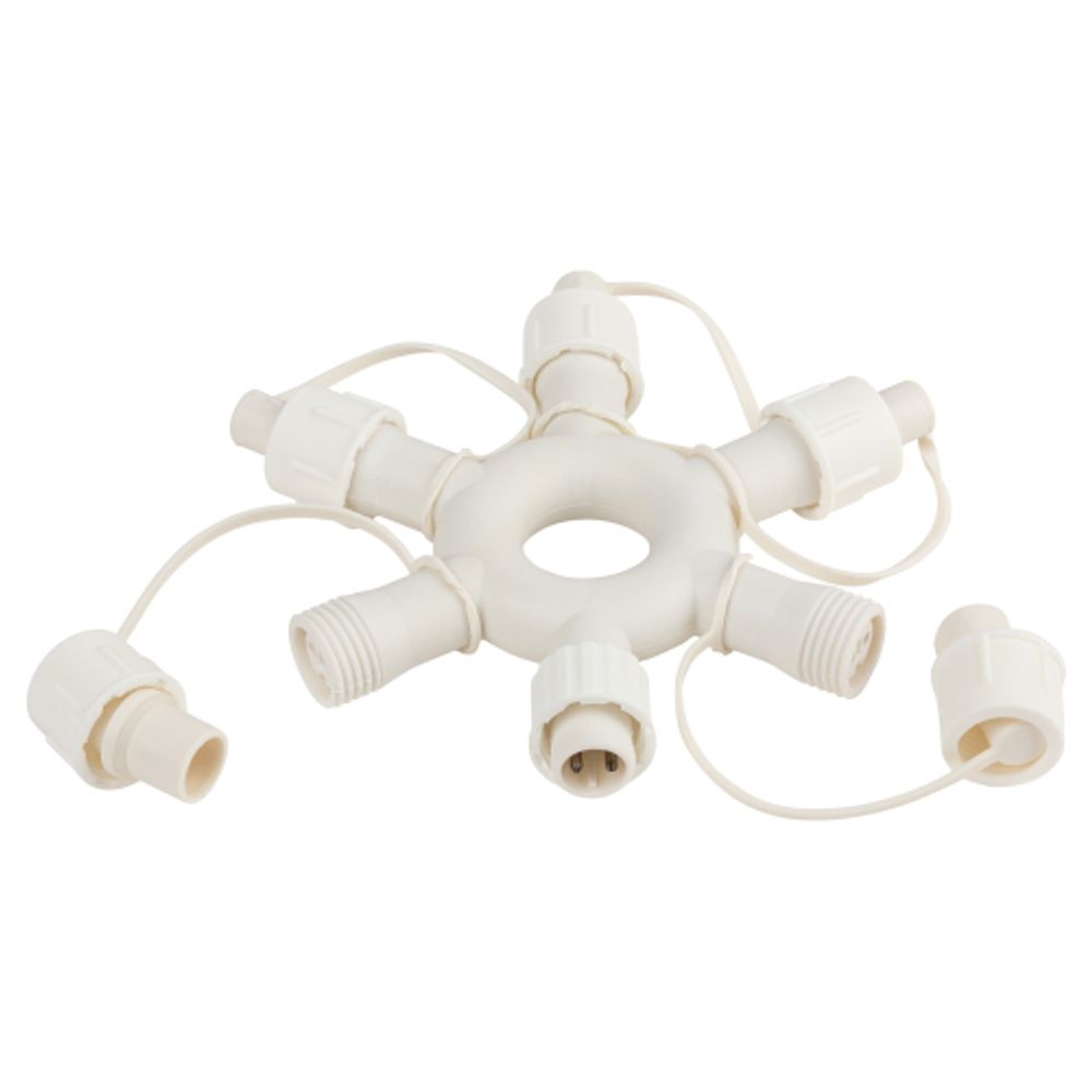 Разветвитель ЭРА ERAPS-OR2 круговой для гирлянд 6 гнезд IP44 ПВХ 24 В