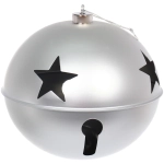 Новогодний шар «Бубенчик» 20 см, Серебро